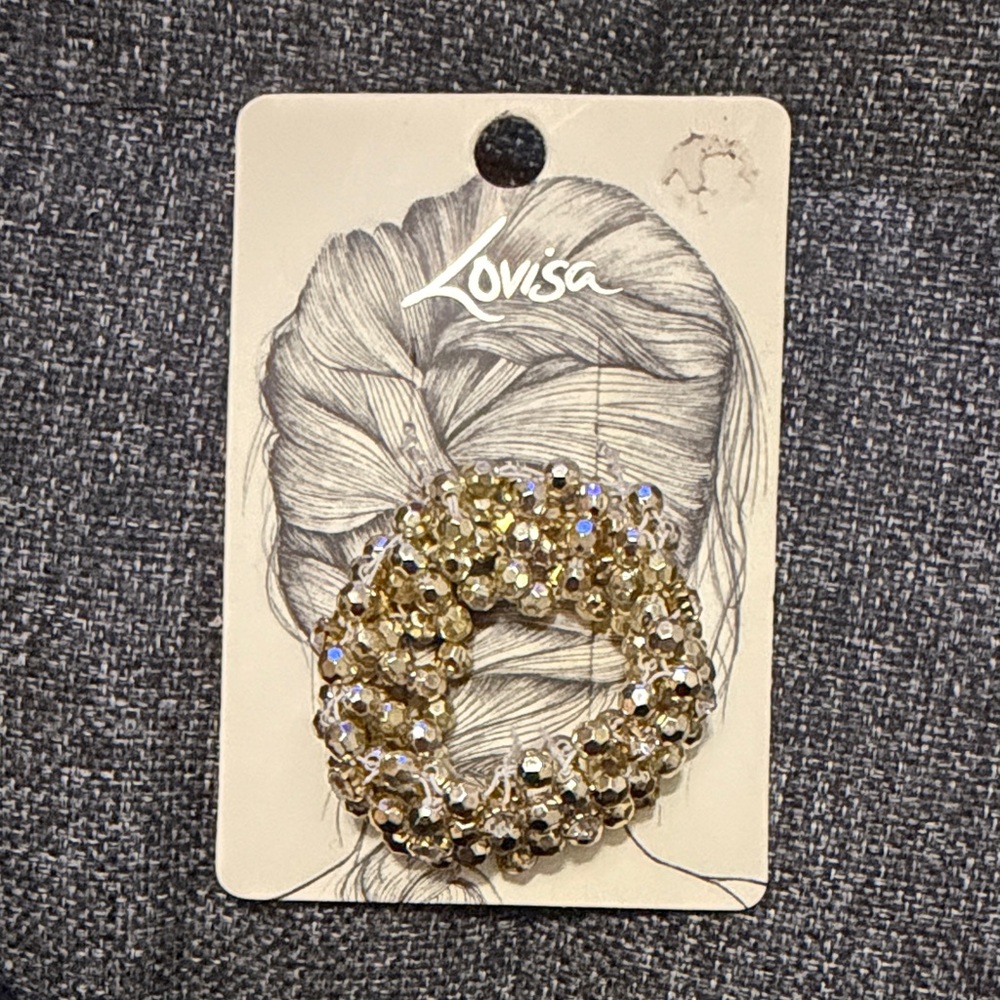 Lovisa Sparkling Gold Hair Scrunchie